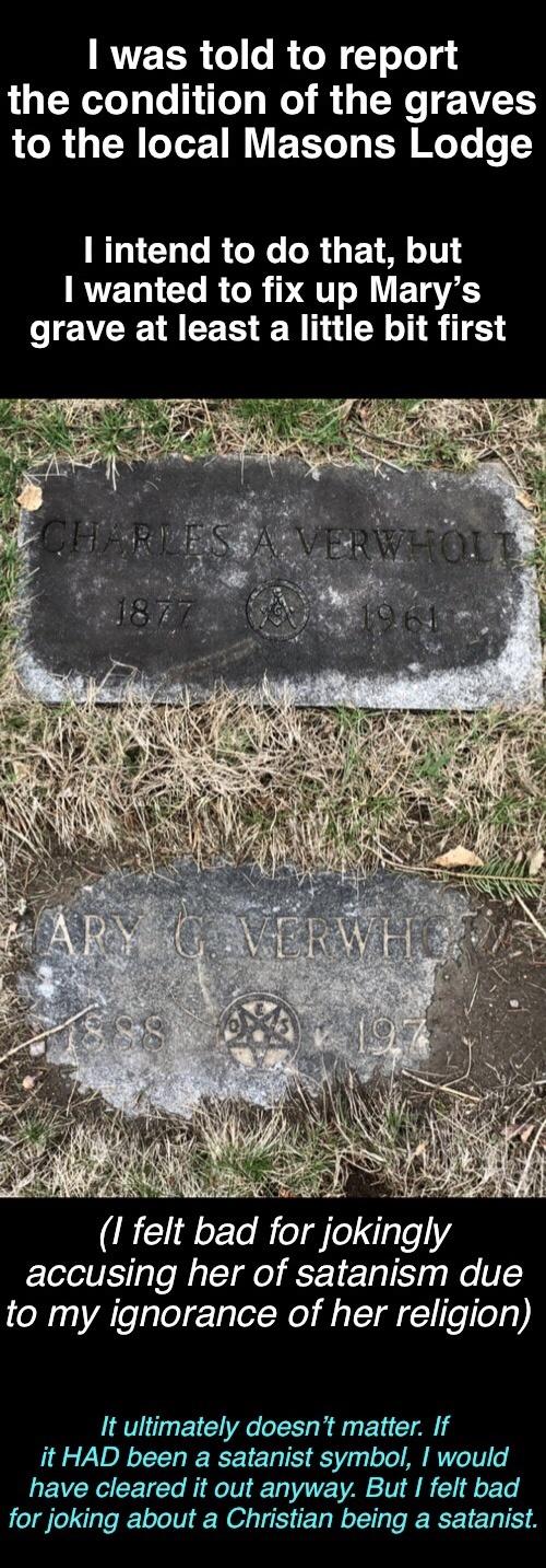 Four more headstones rescued from Mother Nature’s clutches Olive the Nerd